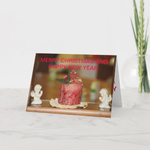 Candle en Angel's close-up op een Kaart