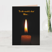 Candle Flame Moederdag Kaart (Voorkant)