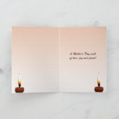 Candle Flame Moederdag Kaart (Binnen)