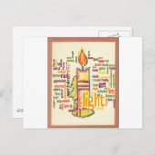 Candle Flame Word Cloud Art Print Briefkaart (Voorkant / Achterkant)