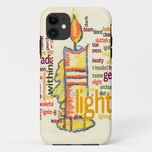 Candle Flame Word Cloud Art Print Case-Mate iPhone Case (Achterkant)