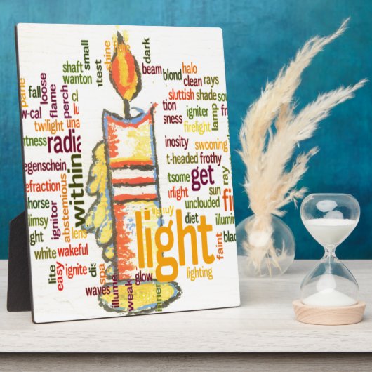 Candle Flame Word Cloud Art Print Fotoplaat (Zijkant)