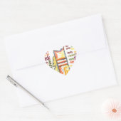 Candle Flame Word Cloud Art Print Hart Sticker (Envelop)