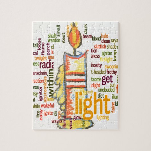 Candle Flame Word Cloud Art Print Legpuzzel (Verticaal)