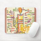 Candle Flame Word Cloud Art Print Muismat (Met muis)