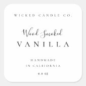 Candle Jar Label Minimal Business Branding Sticker (Voorkant)