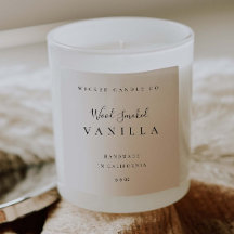 Candle Jar Label Minimal Business Branding Sticker
