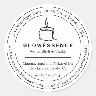 Candle Label Name Address Contact Weight