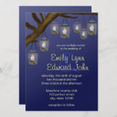 Candle Mason Jars Wedding Kaart (Voorkant / Achterkant)