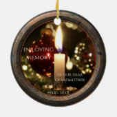 Candle Memorial Noël ornement en céramique (Dos)
