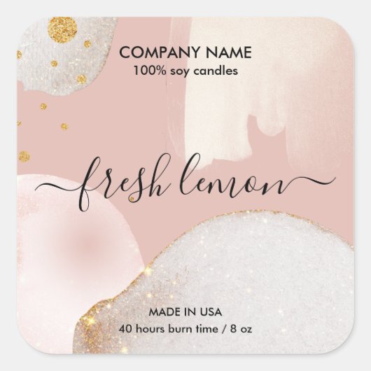 Candle modern abstract product label potje label (Voorkant)