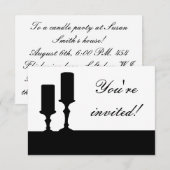 Candle party nodigen kaart (Voorkant / Achterkant)