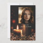 Candle Photo Funeral Service Invitation (Dos)