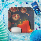 Candle Red Christmas  Papieren Bordje (Feest)