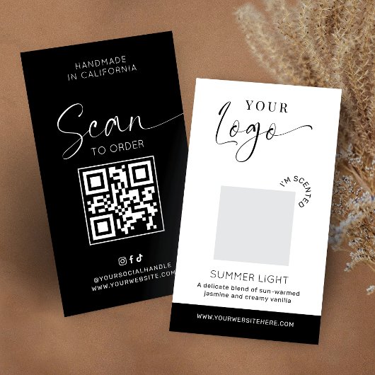 Candle Scent Tester Card Fragrance Sample Minimal