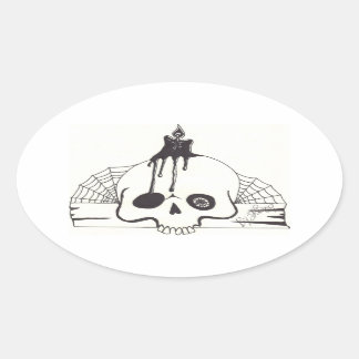 Candle Skull Sticker
