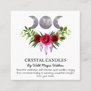 Candle Spell Crystal Moon Inention Vierkante Visitekaartje