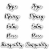 Candle Spell Script-labels wissen Sticker (Voorkant)
