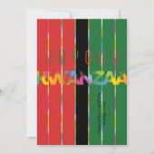 Candle Stripes Kwanzaa Kaart (Voorkant)