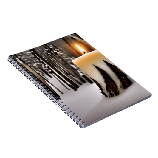 Candle Tree Snow Forest Notitieboek (Rechterzijde)