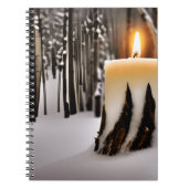 Candle Tree Snow Forest Notitieboek (Voorkant)