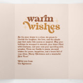 Candlelight Amber Cozy Vibes Retro Christmas Photo Drieluik Wenskaart (Binnenkant midden)