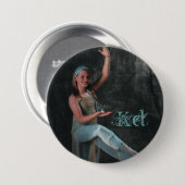 Candlelight Foto van Dancer Ronde Button 7,6 Cm (Voorkant /achterkant)