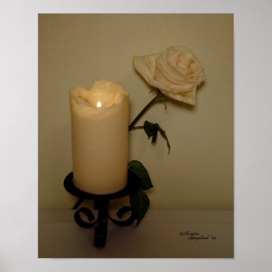 Candlelight Roos Poster (Voorkant)