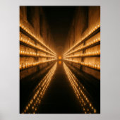Candlelit Corridor Endless Light Path Poster (Voorkant)