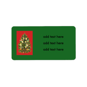 Candlelit Kerstboom Ornamenten Garland Etiket