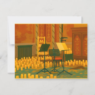 Candlelit Prelude - Muziekkamer, Brighton Paviljoe Briefkaart