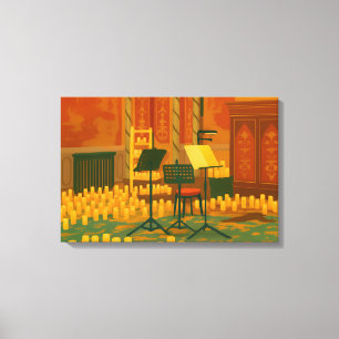 Candlelit Prelude - Muziekkamer, Brighton Paviljoe Canvas Afdruk