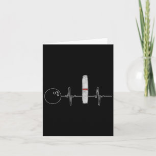 Candlepin Bowling Funny Heartbeat Bowler Kaart
