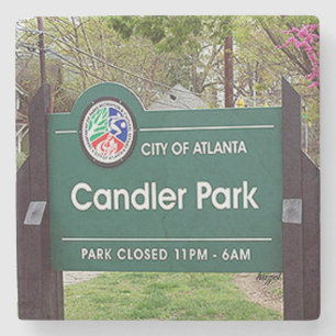 Candler Park Sign, Candler Park, Atlanta Onderzett Stenen Onderzetter
