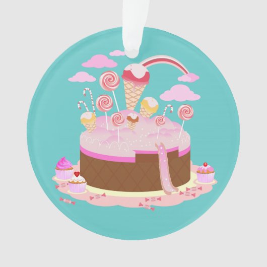 Candy and chocolate cake for birthday party (devant)