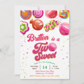 Candy Anniversaire Deux Soirées Sucrées Invitation (Devant)