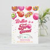 Candy Anniversaire Deux Soirées Sucrées Invitation (Debout devant)