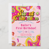 Candy Anniversaire Invitation Candy Sweet Party (Devant)