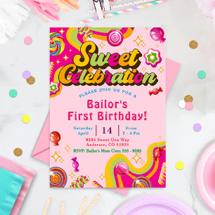 Candy Anniversaire Invitation Candy Sweet Party