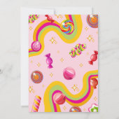 Candy Anniversaire Invitation Sweet One Party (Dos)