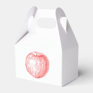 Candy Apple Red Letterpress Appel Bedankdoosjes