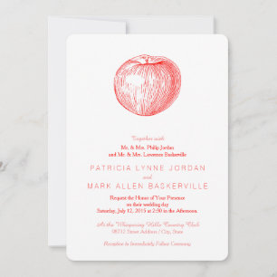 Candy Apple Red Letterpress Appel Kaart