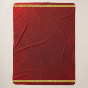 Candy Apples Rood Goud Sherpa Deken