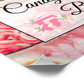 Candy Bar Bruiloft of Baby Shower Bord Poster (Hoek)