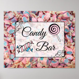 Candy Bar Huwelijk of Baby Shower Bord Poster