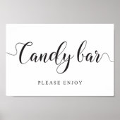 Candy Bar Mariage Signet Sweets Poster de sac (Devant)