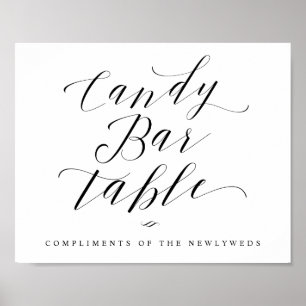 Candy Bar Tafel Chic Bruidsdiner of Trouwfeest Bor Poster