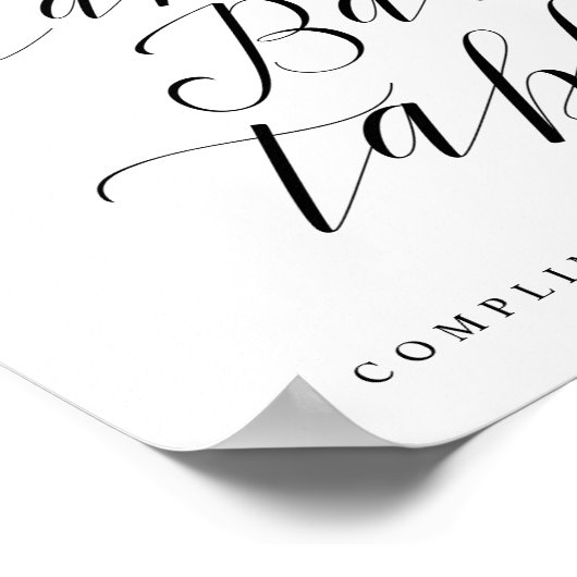 Candy Bar Tafel Chic Bruidsmeisje Borrel of Trouwf Poster (Hoek)