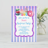 Candy Cake Et Pâtisserie Sweet Slepover Invitation (Debout devant)