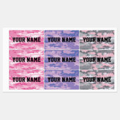 Candy Camo Grand Rectangle Étiquettes (Feuille)